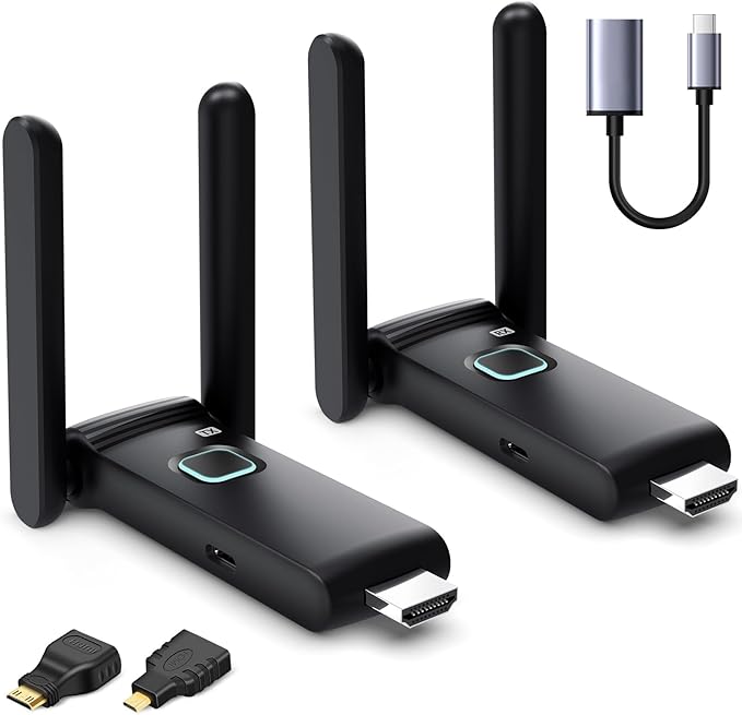 Wireless HDMI Transmitter and Receiver, HDMI Wireless Remote Adapter 165FT/50M by YUYUNLOMN