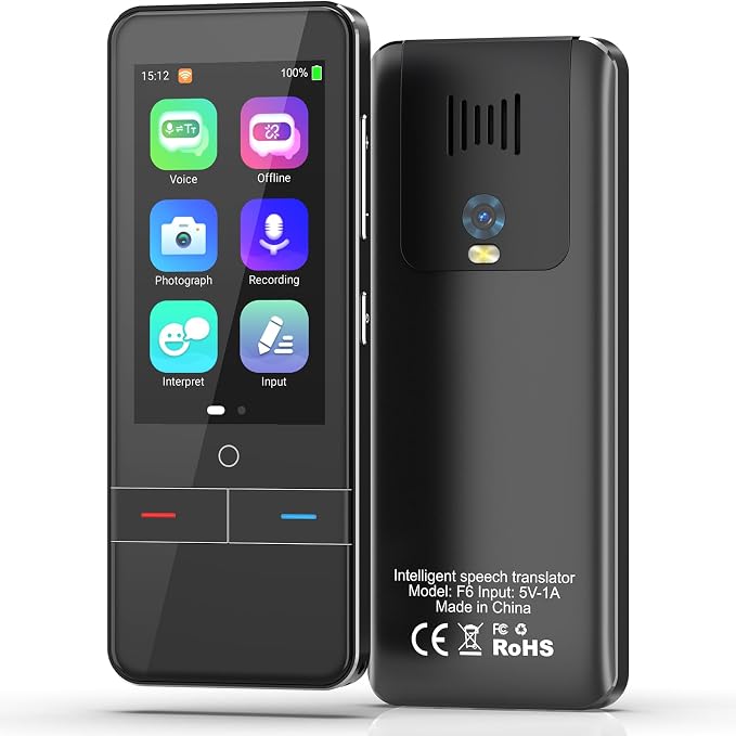 Language Translator Device No WiFi Needed, Instant Two-Way Voice Translator by RUISJ