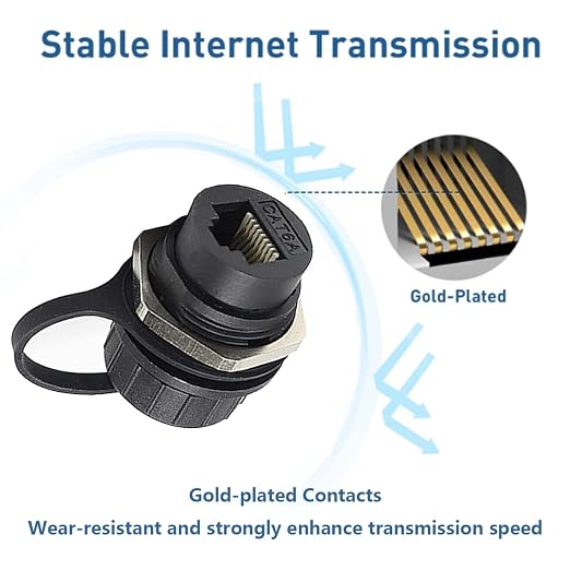 PENGLIN 2PCS Industrial IP67 Waterproof Shielded RJ45 Coupler, CAT6A Ethernet - Image 3