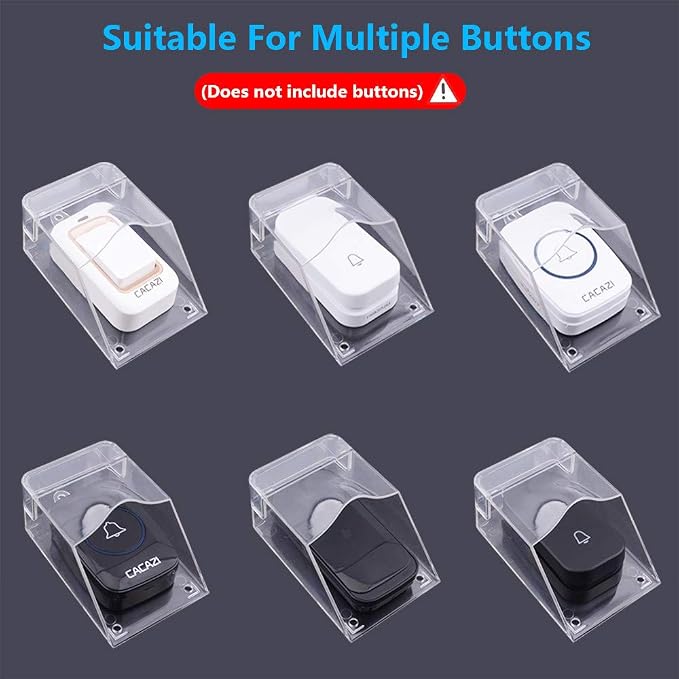 PC Waterproof Doorbell Cover, Transparent Rainproof Wireless Doorbell - Image 7