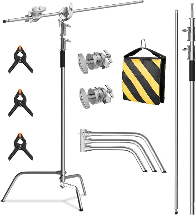 C Stand with Boom Arm, Photography Light Stand Kit by GSYXERGILES