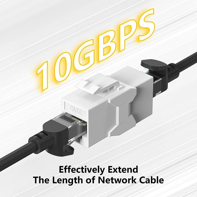 Jadaol UL Listed RJ45 Coupler, 10Gbps Gold-Plated Contacts Pass Through RJ45 - Image 5