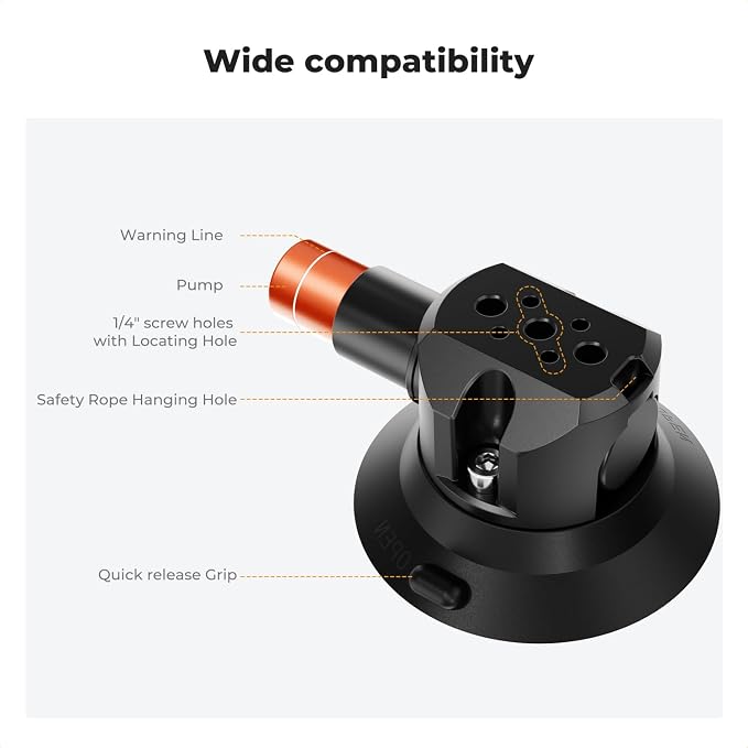 K&F CONCEPT 3" Suction Cup Mount - Image 4