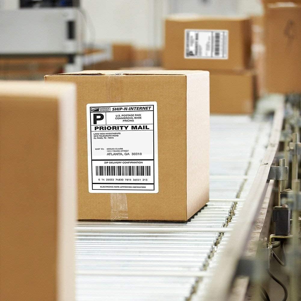 Shipping Label with Rounded Corner, 8.5 x 5.5 Inches Half Sheet Self Adhesive Shipping Address Labels for Laser and Inkjet Printer, 40000