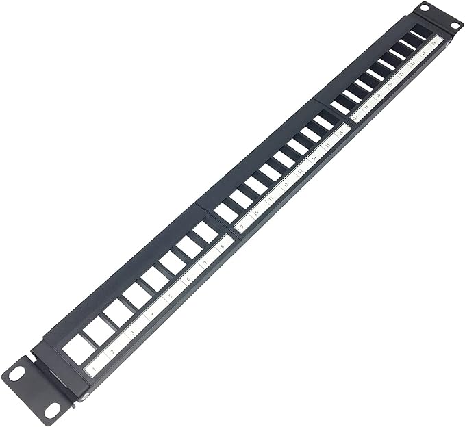1U Hinged 24 Port Blank Keystone Patch Panel by Followme