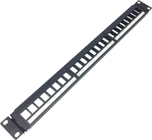 1U Hinged 24 Port Blank Keystone Patch Panel by Followme