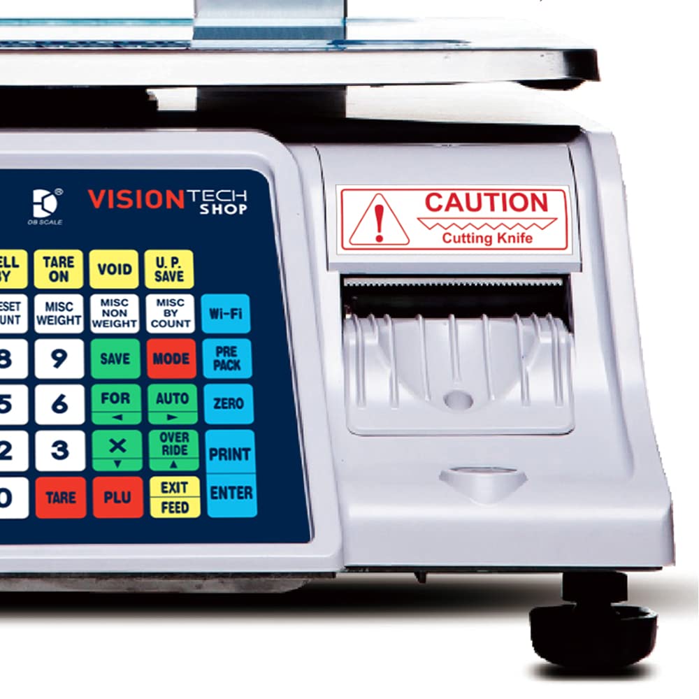 VisionTechShop DLP-300 Label Printing Scale Pole Display, 30/60lbs Capacity, 0.01/0.02lbs, NTEP Legal for Trade