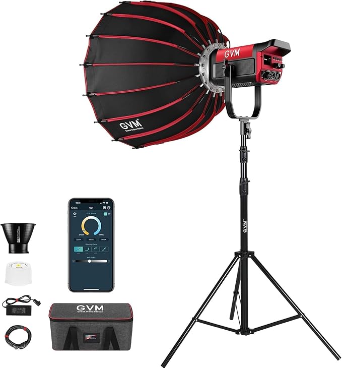 GVM 200W LED Video Light with Softbox, SD200B Photography Lighting Kit with by GVMGreatVideoMaker