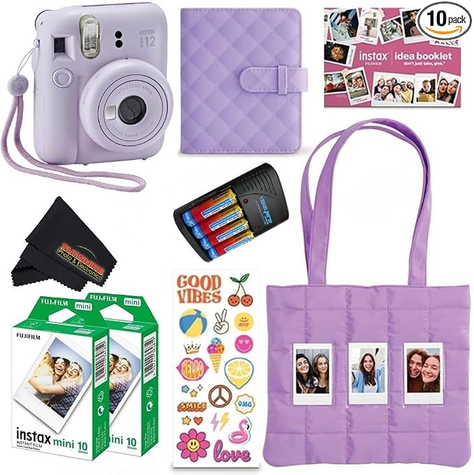 Fujifilm INSTAX MINI 12 Blue Bundle 2025, Lilac Purple) by FUJIFILM