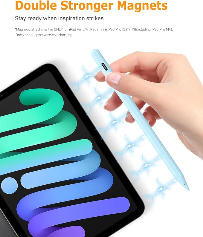 Blue Pen for iPad – Fast Charging, Palm Rejection and Tilt Sensitivity - Image 4
