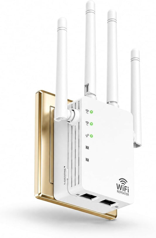 1200Mbps Dual-Band WiFi Extender | 12880 Sq.ft Coverage, Supports 105 Devices by GEYILO