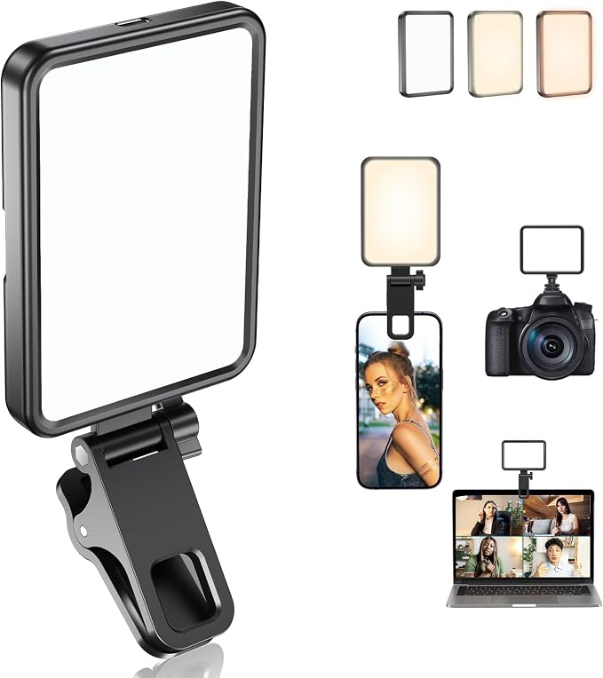 Rechargeable Soft Selfie Light for Phone, 4-14H Battery Portable LED Light for by DATARM