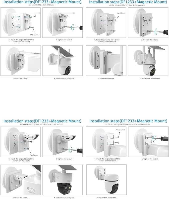 Magnetic Mount for AOSU D1 SE/Lite/Max, Reolink Argus 3MP/4MP/5MP/2K, SEHMUA 2K - Image 3