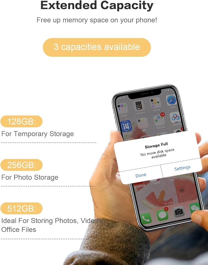 512GB Photo Stick for Phone, Qainerly USB Flash Drive for Phone All Models - Image 6