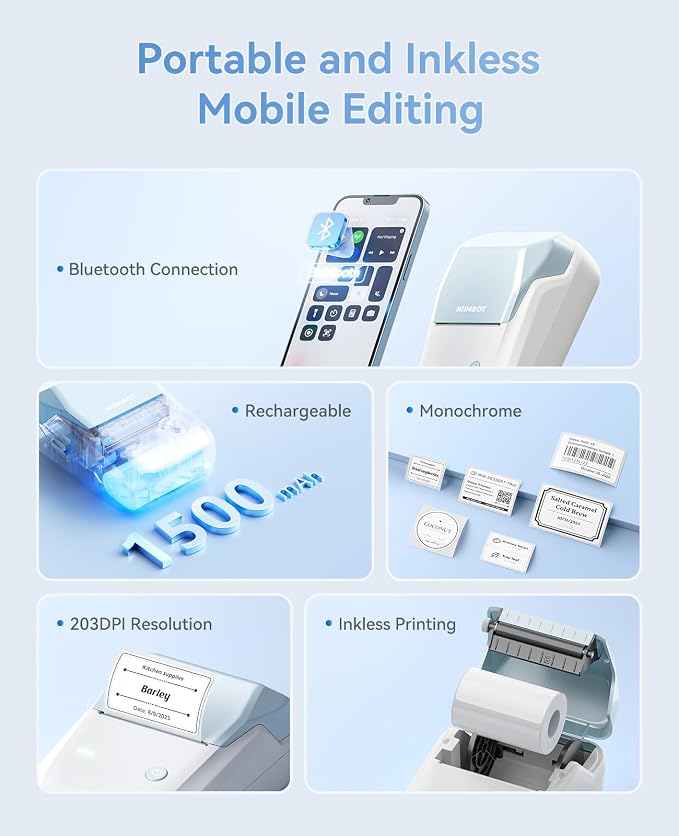 NIIMBOT B1 Label Maker Machine, Thermal Label Printer Easy to Use - Image 6