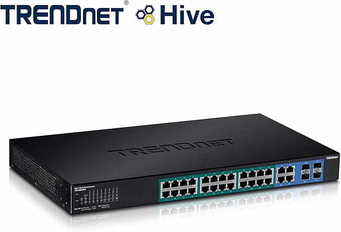 TRENDnet 28-Port Web Smart PoE+ Switch, 24 x Gigabit PoE+ Ports, 4 x Shared - Image 6