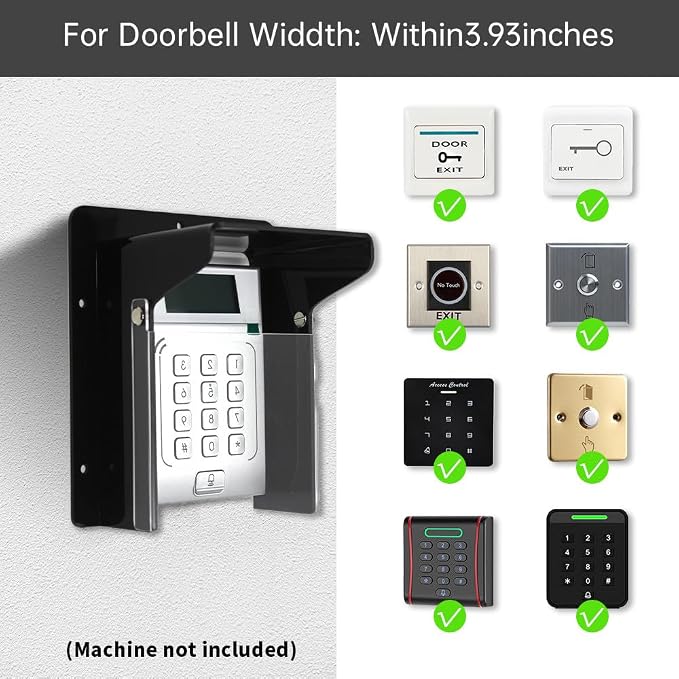 Doorbell Rain Cover, Gate Outdoor Keypad Cover, Universal Flip-Open Rain Shield - Image 6