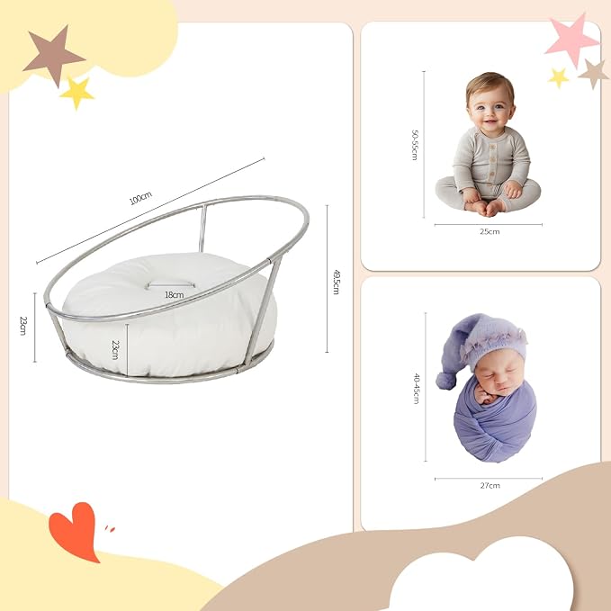 Kate Newborn Photography Props Stainless Steel Stand Set - Image 3