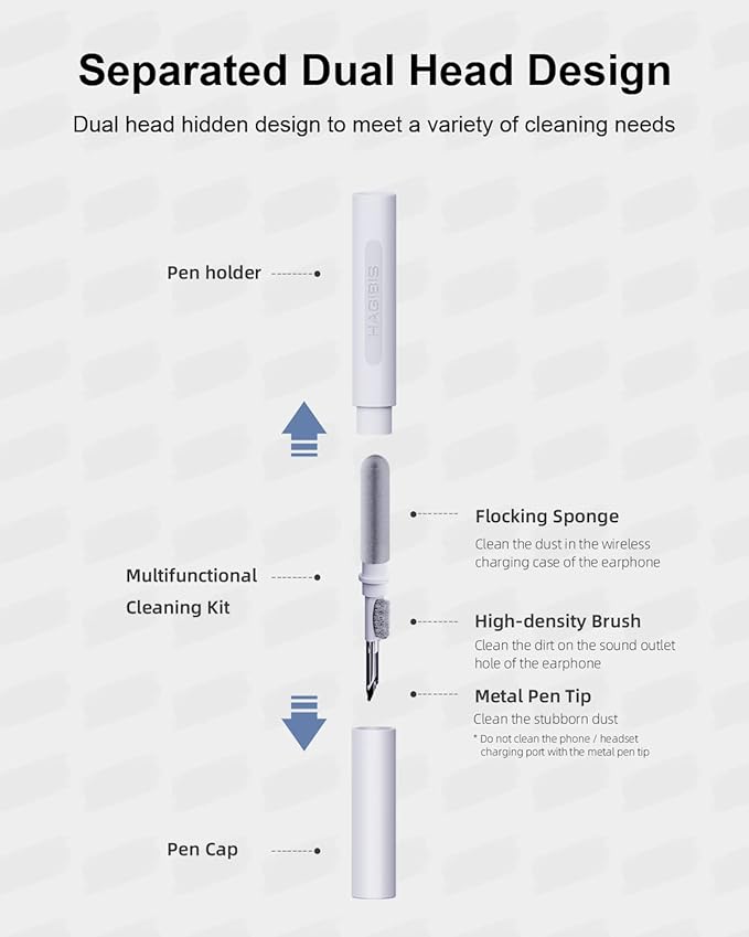 Hagibis Cleaning Pen for Airpods Pro 1 2 3 Multi-Function Cleaner Kits Soft - Image 2