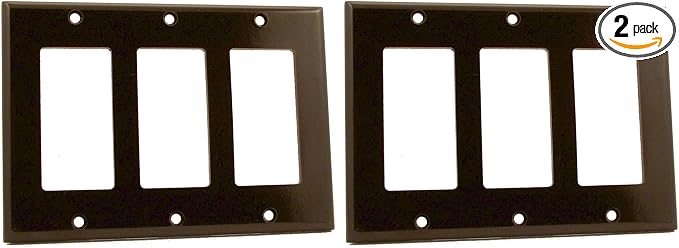 Leviton 80411 3-Gang Decora/GFCI Device Decora Wallplate, Standard Size by Leviton