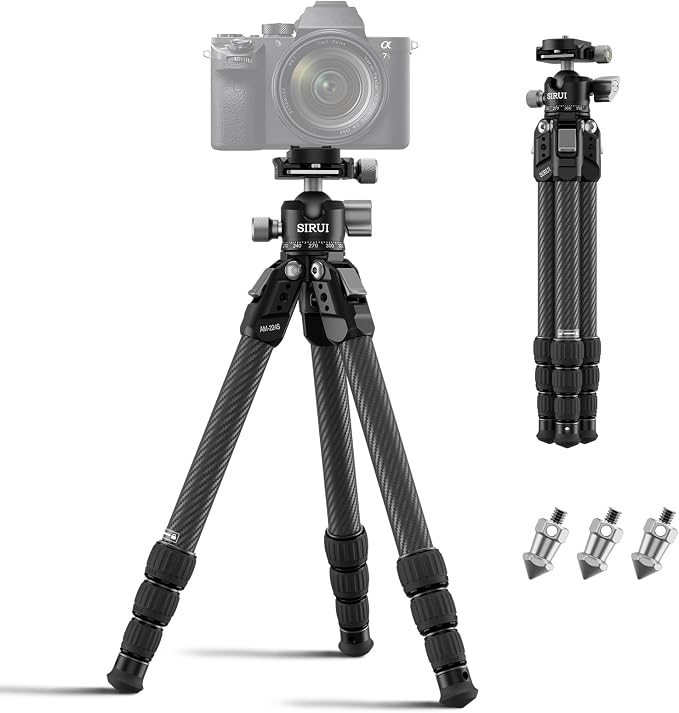 SIRUI 31.5" Compact Carbon Fiber Small Desktop Tripod by SIRUI