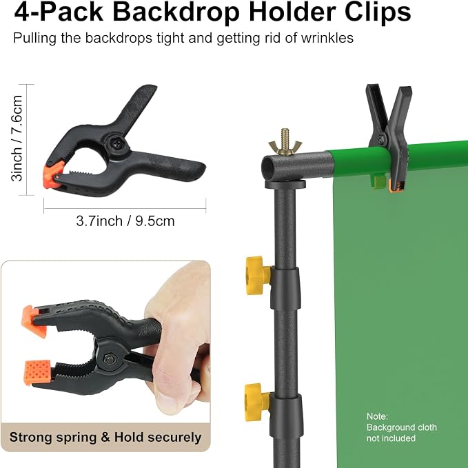 LINCO Lincostore Backdrop Support Stand Kit 10x6.5ft Adjustable Photography - Image 8