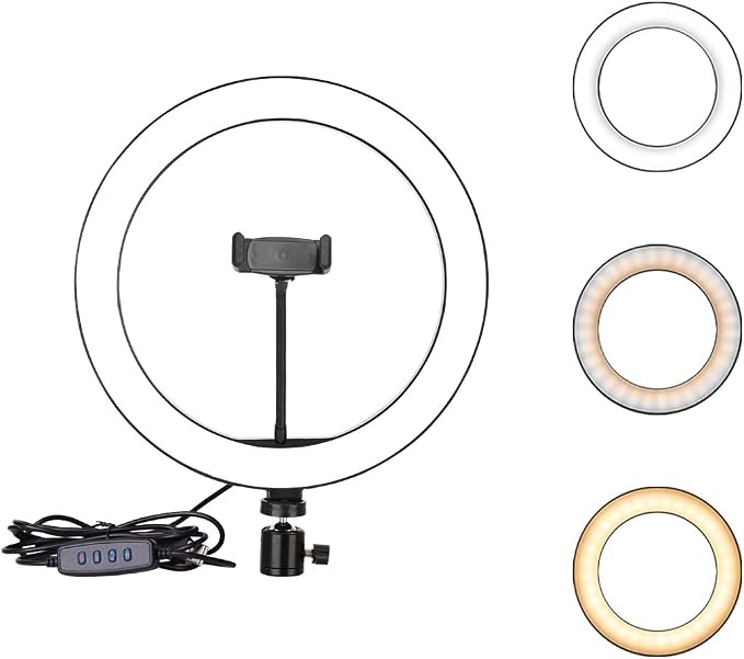 Ring Light OEBLD Dimmable with 3 Light Modes & 10 Brightness Level 360° Rotae by OEBLD