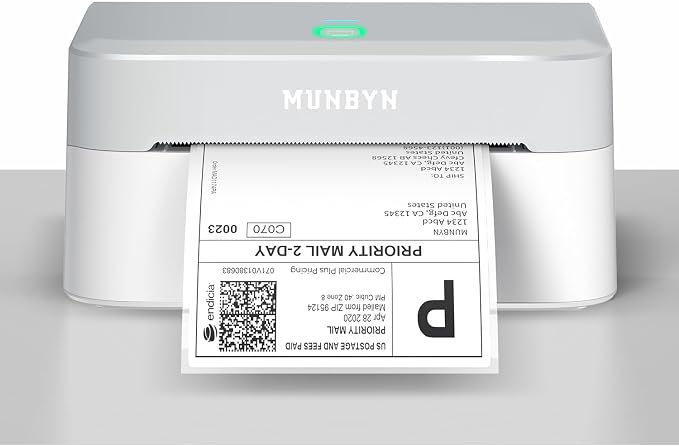 MUNBYN Bluetooth Thermal Label Printer RW403B, Wireless 4x6 Shipping Label by MUNBYN