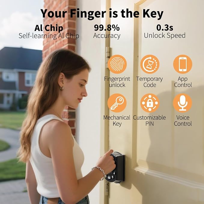 Smart Lock for Front Door, Keyless Entry Door Lock - Image 2