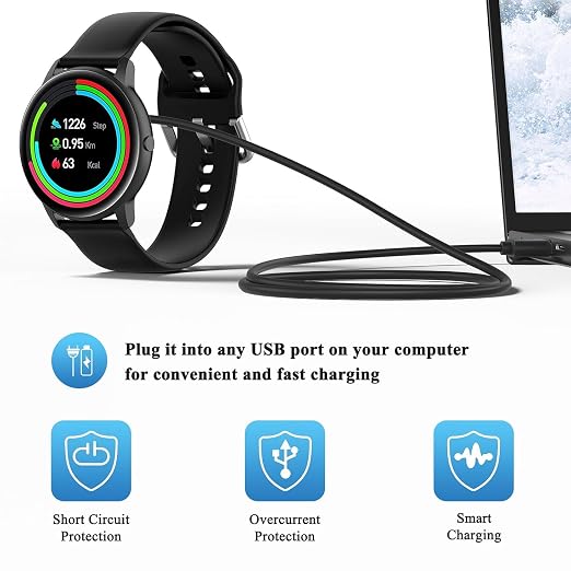Vancle 2 Pack for Gloryfit Smart Watch Charger, Magnetic USB Charging Cable for - Image 5