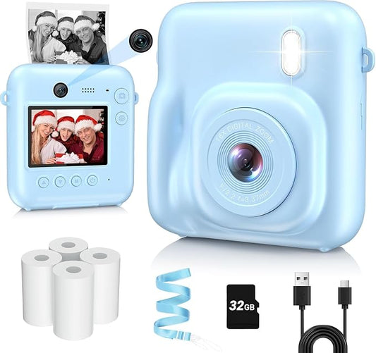Kids Camera Instant Print, Dual-Lens 48MP Digital Camera by ThePertectGiftforChildren