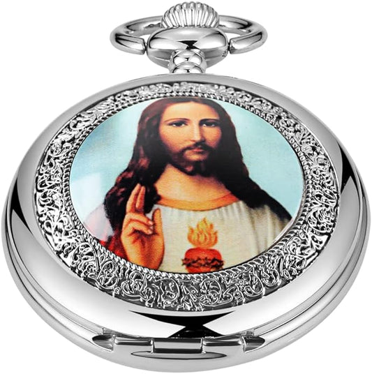 Men's Pocket Watch, Arabic Digital Dial Pocket Watches by Whodoit
