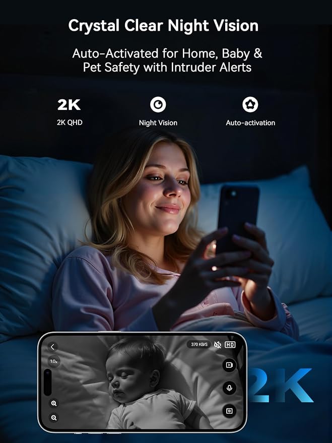 Outinput Indoor Security Camera, 2K WiFi Home Camera - Image 5