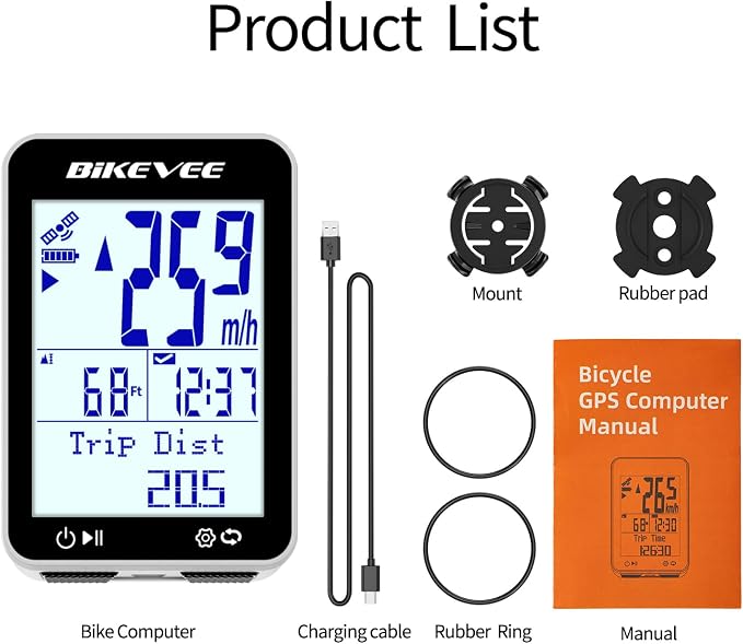 GPS Bike Computer Wireless Bicycle Speedometer Odometer 9 Languages Auto - Image 9