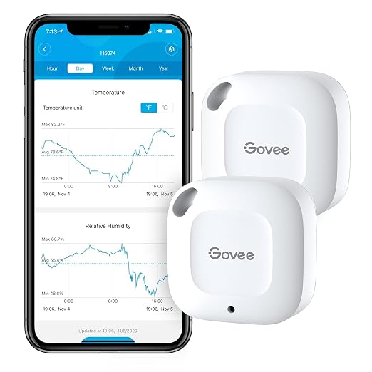 Govee Bluetooth Hygrometer Thermometer, Wireless Thermometer, Mini Humidity by Govee