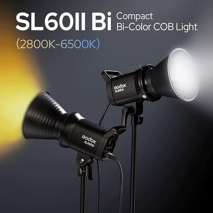 Godox SL60IIBi Bi-Color LED Video Light 75W, 2800K-6500K, CRI96+ TLCI97+ - Image 2