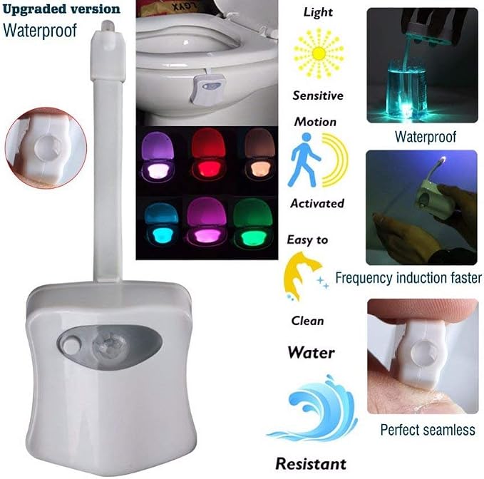 The Original Toilet Night Light Gadget, Fun Bathroom Lighting Add on Toilet - Image 9