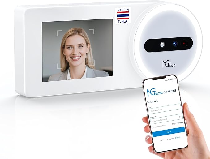 NGTeco Time Clock Cloud-Based, TC5 Face Recognition Time Clocks by NGTeco