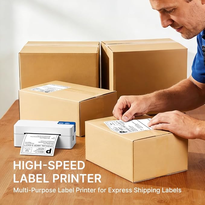 Bluetooth Thermal Shipping Label Printer, 4x6 Portable Direct Thermal Printer - Image 4
