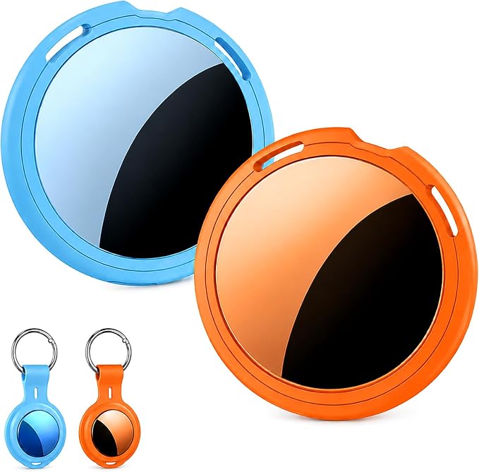 2 Pack Tracker Tags Pair with Apple Find My Bluetooth Air Smart Tags Key Finder by CYBERDOT