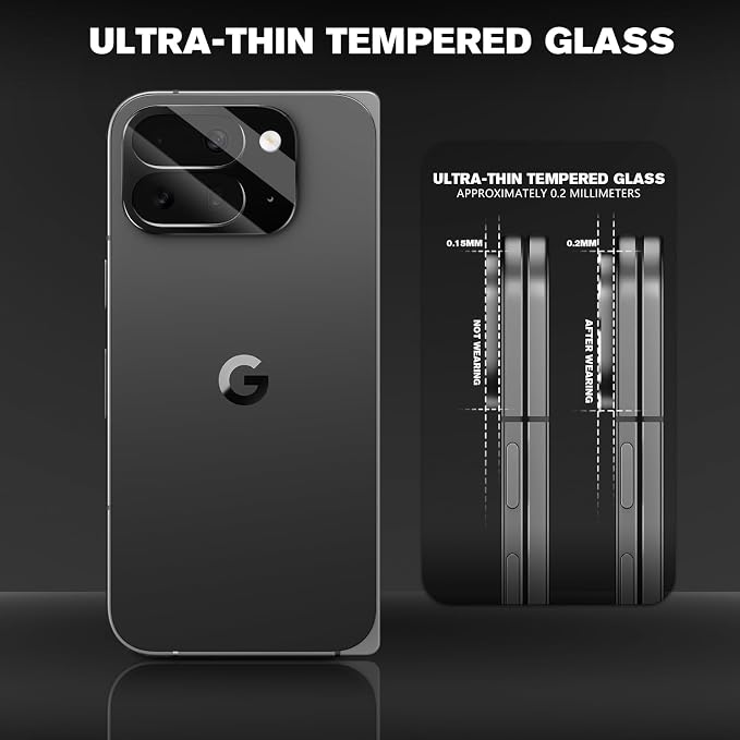3 Pack for Google Pixel 10 Pro Fold Camera Lens Protector, Tempered Glass 9 - Image 5