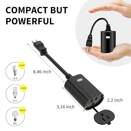 Minoston Z-Wave Plug 800 Outdoor Dimmer Zwave Dimmable Smart Plugs Outlet Switch - Image 7