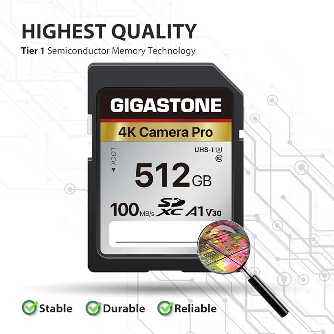 【5-Years Data Recovery】 GIGASTONE 512GB SD Card - Image 7