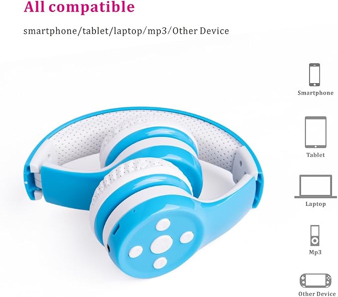 Kids Wireless Headphones, 93dB Volume Limited, Foldable - Image 6