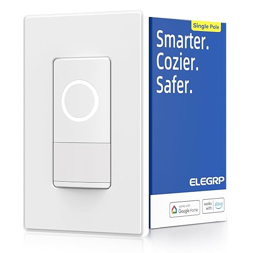ELEGRP Smart Motion Sensor Switch, 2.4GHz Wi-Fi Single Pole Light Switch Works by ELEGRP%7CELEGROUP