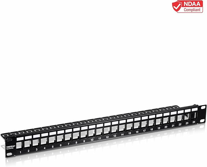 TRENDnet 24-Port Blank Keystone Shielded 1U Patch Panel, 1U 19" Rackmount - Image 5