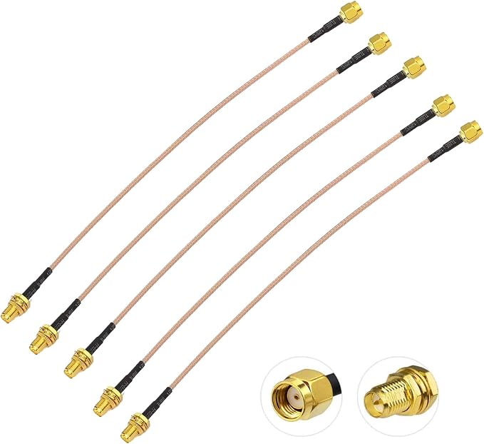 Yuslao WiFi Antenna Extension Cable 6inch 15cm RP-SMA Male to RP-SMA Female by Yuslao