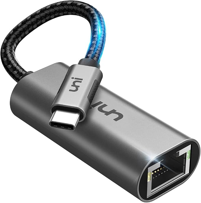 uni USB C to Ethernet Adapter, Driver Free RJ45 to USB C, 1Gbps Type-C Gigabit by uni
