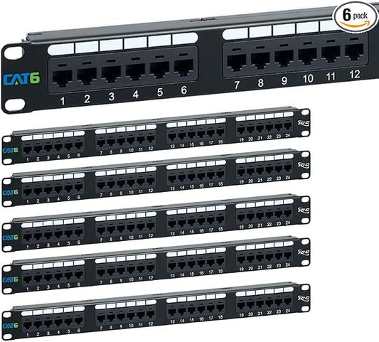 ICC CAT6 Patch Panel, UL Listed & PoE++ Rated Gigabit Applications, Rackmount by ICC