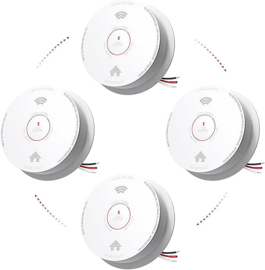 Siterlink Hardwired Smoke Detector Carbon Monoxide Detector Combo 10 Year by SITERWELL